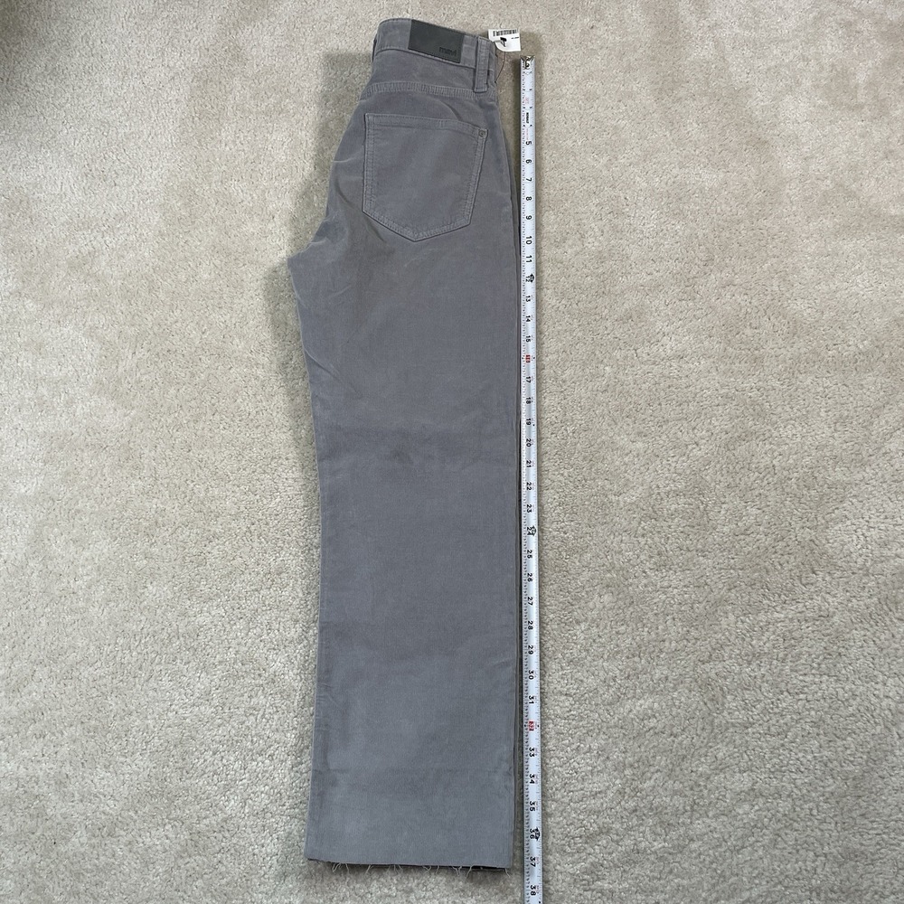 NWT Mavi Sheila Corduroy Pants Womens 27 Gray Raw Hem High Rise Straight Leg - Picture 4 of 11